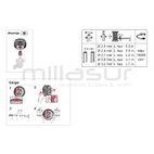 CABEZAL TAP-N-GO TF109 CARGA RÁPIDA BOTÓN PLANO - 8 x 1.25 Izq/Macho. 10 x 1.25 Izq/Hembra - motoscamaralweb.com