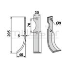 CUCHILLA MOTOAZADA HONDA F300 205x46 IZQUIERDA - motoscamaralweb.com