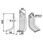 CUCHILLA MOTOAZADA BERTOLINI - FERRARI 163X92 DRCH - motoscamaralweb.com