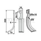 CUCHILLA MOTOAZADA UNIVERSAL 200X70 IZQ - motoscamaralweb.com