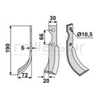 CUCHILLA MOTOAZADA FERRARI 71HP 7.5 R - GRILLO IZQ - motoscamaralweb.com