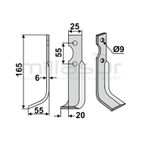 CUCHILLA MOTOAZADA 165x55 DCHA - GRILLO - AGRIA - ISEKI - motoscamaralweb.com