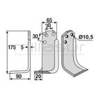 CUCHILLA MOTOAZADA 175x90 DCHA - AGRIA - MTD - motoscamaralweb.com