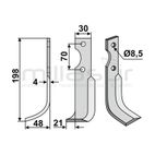 CUCHILLA MOTOAZADA 198x48 IZQ - AGRIA - motoscamaralweb.com