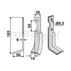 CUCHILLA MOTOAZADA 183x6x30 IZQ - CARRARO ANTONIO - motoscamaralweb.com