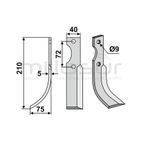 CUCHILLA MOTOAZADA 210x5x40 DERCH - HAKO - motoscamaralweb.com