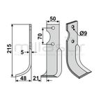 CUCHILLA MOTOAZADA AGRIA 215X48X5 DERCH - motoscamaralweb.com