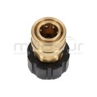 CONECTOR MANGUERA HIDROLIMPIADORA 22MM HEMBRA - 3/8 HEMBRA RAPIDO - motoscamaralweb.com