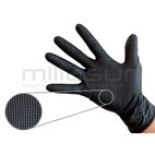 CAJA DE 50 GUANTES TALLER NITRILO DIAMANTADO NEGRO - TACTO RUGOSO - TALLA S - motoscamaralweb.com