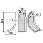 CUCHILLA MOTOAZADA AGRIA 185X100 IZQ - motoscamaralweb.com