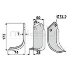 CUCHILLA MOTOAZADA 173x7x60 DERCH - B.C.S. - motoscamaralweb.com