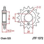 Piñón con goma anti-ruido JT SPROCKETS acero 1372 - 525 - motoscamaralweb.com