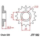 Piñón con goma anti-ruido JT SPROCKETS acero 582 - 520 - motoscamaralweb.com