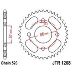 Corona JT 1208 de acero con 44 dientes - motoscamaralweb.com