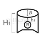 PISTON D26C. D26C-MULTI - CG2C - D226 - CG2660 - motoscamaralweb.com