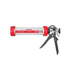 PISTOLA ALUMINIO 9 APLICACION SILICONA - LARGO 230mm DIAMETRO 51mm EMTOP - motoscamaralweb.com