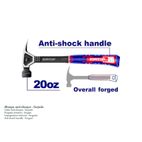 MARTILLO PARA CLAVOS 560g MANGO ANTI-GOLPEOS EMTOP - motoscamaralweb.com