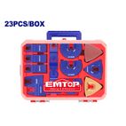 SET CUCHILLAS Y LIJAS PARA MULTIHERRAMIENTA (23 PCS) EMTOP - motoscamaralweb.com