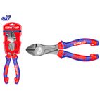 ALICATES DE CORTE DIAGONAL 7 180MM Cr-V EMTOP - FUERZA DE PALANCA AUMENTADA - motoscamaralweb.com