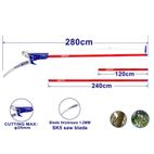 TIJERA + SERRUCHO TELESCOPICA CON DOBLE POLEA - 2.8M - EMTOP (DIAMETRO CORTE 25mm) - motoscamaralweb.com