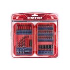 CONJUNTO 45 ACCESORIOS DESTORNILLADOR DE IMPACTO EMTOP - motoscamaralweb.com