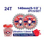 SET 2 DISCOS WIDIA 24 DIENTES SIERRA CIRCULAR ELCS1402 - motoscamaralweb.com