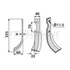 CUCHILLA DERECHA MC1000 . MC1001 . MC700 . MC507 - motoscamaralweb.com
