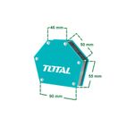 SOPORTE MAGNETICO PARA SOLDAR (DIFERENTES ANGULOS - 178x90x17.2 mm) TOTAL - motoscamaralweb.com