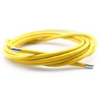 Funda cable acero laminado Ø5 amarillo 2m - motoscamaralweb.com