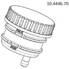 Depósito para bomba Brembo salida recta soporte por abrazadera - motoscamaralweb.com