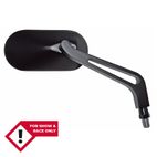 Retrovisor de manillar HIGHSIDER smart - oval - negro - Pareja - motoscamaralweb.com