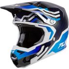 Casco FLY RACING Formula S Carbon Byte - Blue Carbon/blanco - motoscamaralweb.com