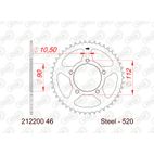 Corona AFAM acero estándar 212200 - 520 - motoscamaralweb.com