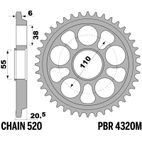 Corona PBR acero C45 templado 4320M - 520 - motoscamaralweb.com