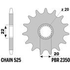 Piñón PBR acero estándar 2350 - 525 - motoscamaralweb.com