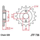 Piñón con goma anti-ruido JT SPROCKETS acero - 736 - 520 - motoscamaralweb.com