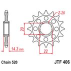 Piñón con goma anti-ruido JT SPROCKETS acero 406 - 520 - motoscamaralweb.com