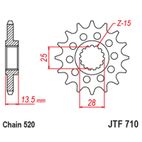 Piñón con goma anti-ruido JT SPROCKETS acero 710 - 520 - motoscamaralweb.com
