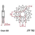 Piñón JT SPROCKETS acero estándar 782 - Paso 520 - motoscamaralweb.com