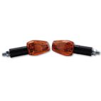 HIGHSIDER smart IMOLA 1 Bulb Mini Indicator Body Black / Lens Orange (Pair). Front &amp;amp; Rear - motoscamaralweb.com