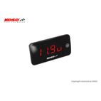 KOSO Slim Line Voltmeter/Thermometer New Generation Red - motoscamaralweb.com