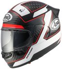Casco ARAI Quantic Giu - rojo - motoscamaralweb.com