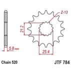 Piñón con goma anti-ruido JT SPROCKETS acero 15 dientes 784 - 520 - motoscamaralweb.com