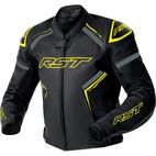 Chaqueta de piel RST S1 D3O - negro/amarillo neón - motoscamaralweb.com