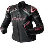 Chaqueta de piel RST S1 D3O mujer - negro/rosa - motoscamaralweb.com