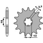 Piñón PBR acero estándar 415 - 420 - motoscamaralweb.com