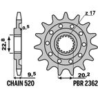 Piñón PBR acero estándar 2362 - 520 - motoscamaralweb.com