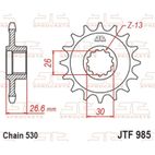 Piñón con goma anti-ruido JT SPROCKETS acero 985 - 530 - motoscamaralweb.com