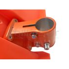 PROTECTOR DISCO 28mm ROJO ( D43C D52C ) CON CUCHILLA DE CORTE - SOPORTE METALICO - motoscamaralweb.com