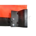 PROTECTOR DISCO 28mm ROJO ( D43C D52C ) CON CUCHILLA DE CORTE - SOPORTE METALICO - motoscamaralweb.com